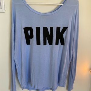 Baby blue PINK long sleeve shirt